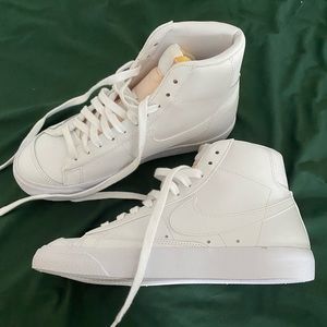 White Nike Blazers